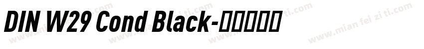 DIN W29 Cond Black字体转换